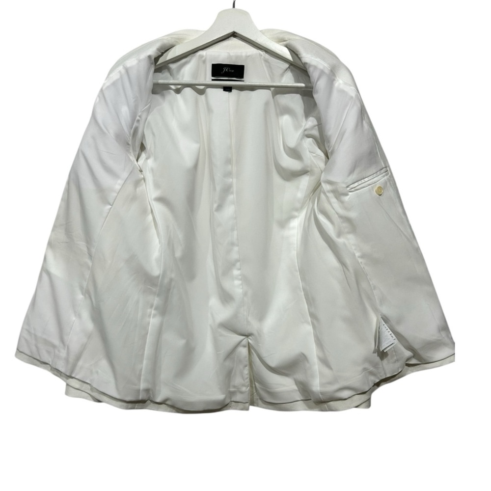 J. Crew Parke Blazer White Linen Classic Tailored Old Money Minimalist Fitted 6 - Picture 7 of 12
